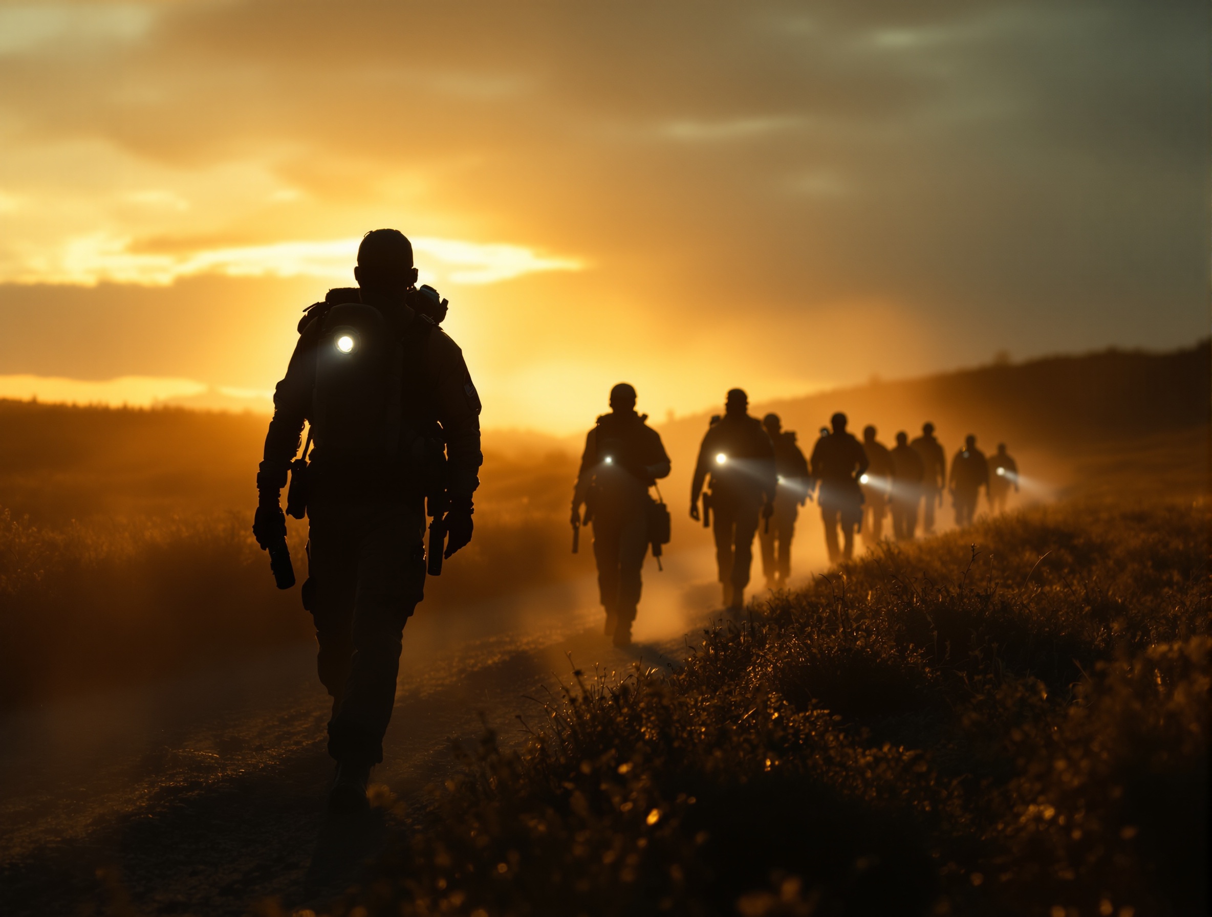 Coordinated search team during an abduction case